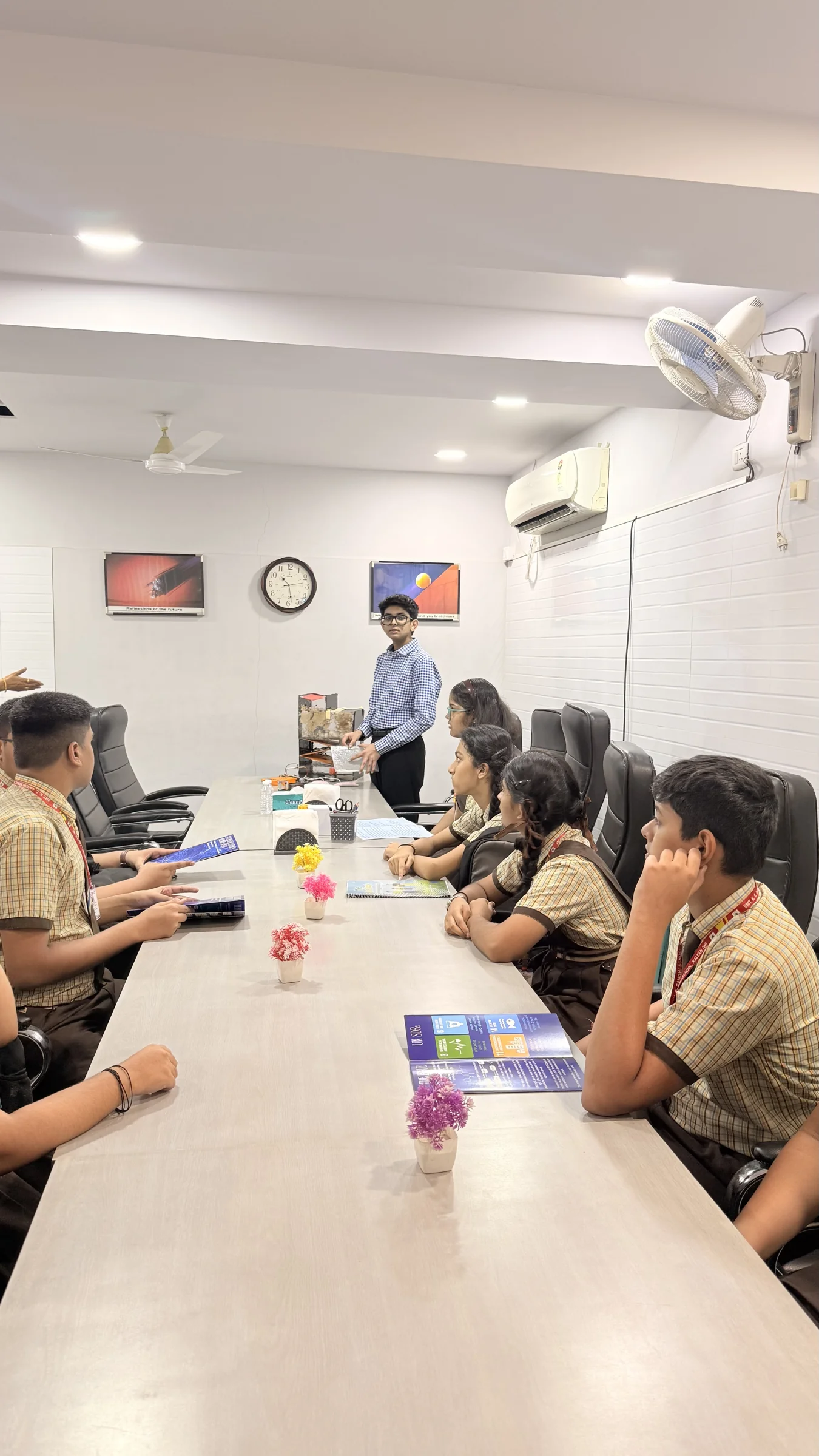 Students participating in a water science discussion